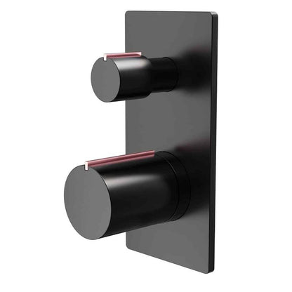 Aqua Velar Concealed 2-Way Shower Valve - Matt Black 