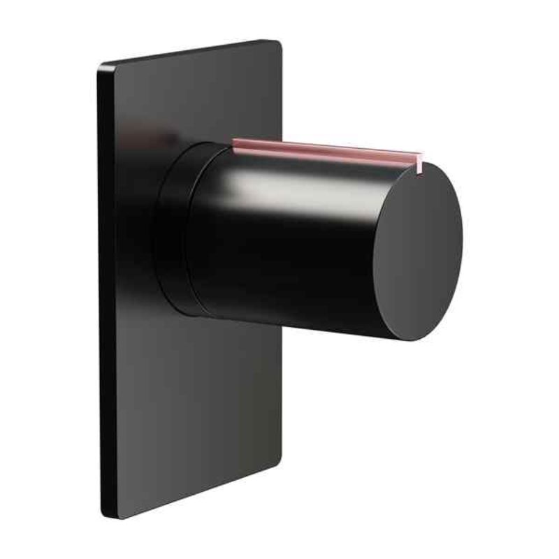 Aqua Velar Concealed 1-Way Shower Valve - Matt Black 