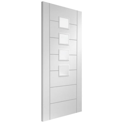 Image for XL Joinery Palermo Internal White Primed Door with Obscure Glass 2040 x 826 x 40mm