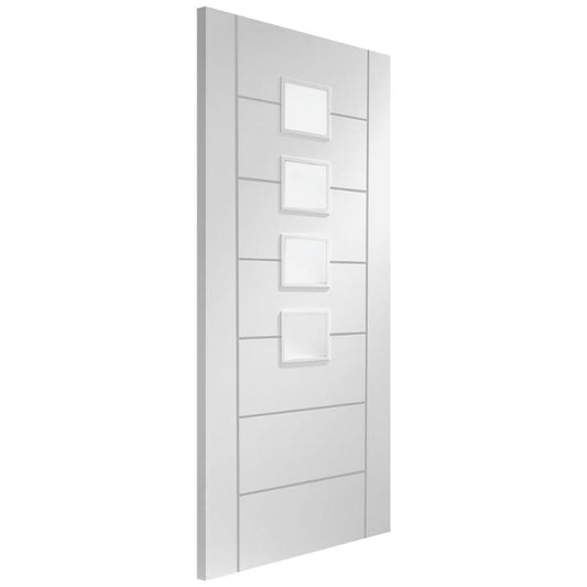 Image for XL Joinery Palermo Internal White Primed Door with Obscure Glass 2040 x 826 x 40mm