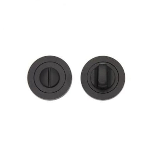 Deanta Thumbturn Set Matt Black - 51mmØ - Round Rose