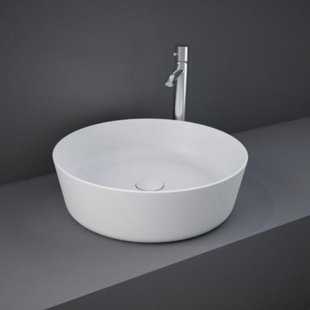 RAK Ceramics Feeling 430mm Countertop Basin Matt White Round