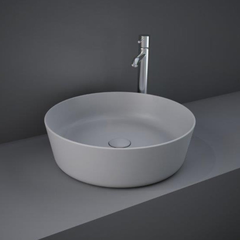 RAK Ceramics Feeling 430mm Countertop Basin Matt Grey Round