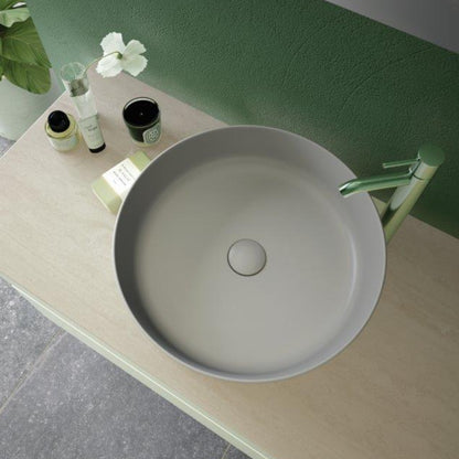 RAK Ceramics Feeling 430mm Countertop Basin Matt Grey Round