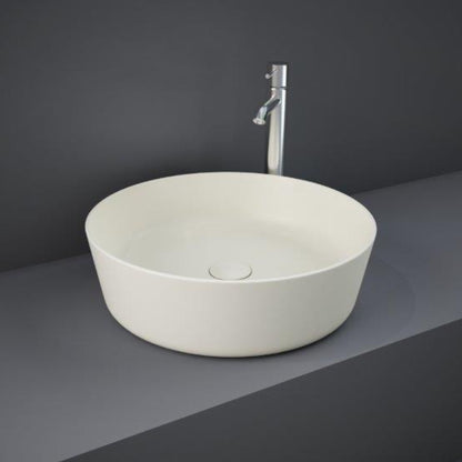 RAK Ceramics Feeling 430mm Countertop Basin Matt Greige Round