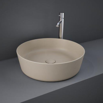 RAK Ceramics Feeling 430mm Countertop Basin Matt Cappuccino Round