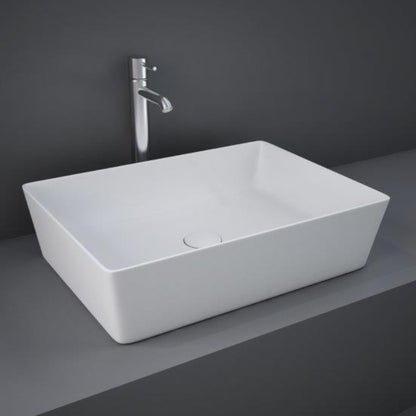 RAK Ceramics Feeling 430mm Countertop Basin Matt White Rectangle