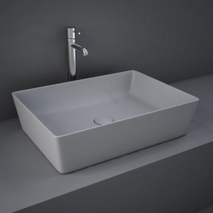 RAK Ceramics Feeling 430mm Countertop Basin Matt Grey Rectangle