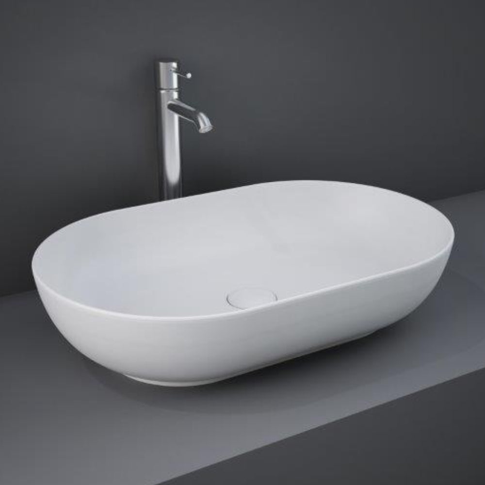 RAK Ceramics Feeling 430mm Countertop Basin Matt White Oval