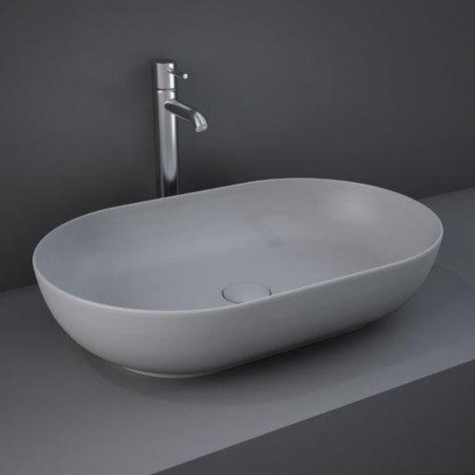 RAK Ceramics Feeling 430mm Countertop Basin Matt Grey Oval