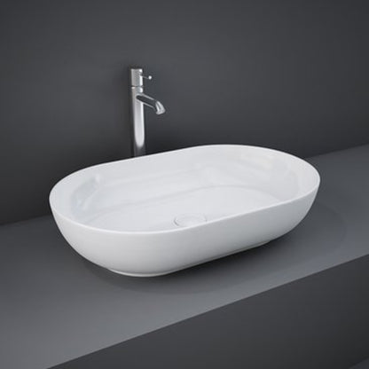 RAK Ceramics Feeling 550mm Oval Countertop Basin Alpine White