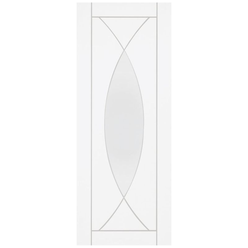 Image for XL Joinery Pesaro Internal White Primed Door with Clear Glass 1981 x 762 x 35mm (30")