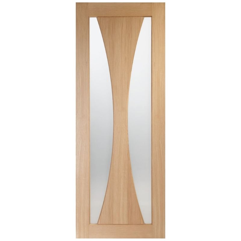 Image for XL Joinery Verona Internal Oak Door with Obscure Glass 1981 x 838 x 35mm (33")