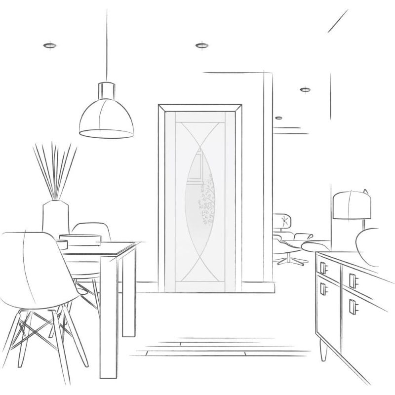 Image for XL Joinery Pesaro Internal White Primed Door with Clear Glass 1981 x 762 x 35mm (30")