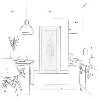 Image for XL Joinery Pesaro Internal White Primed Door with Clear Glass 1981 x 762 x 35mm (30")