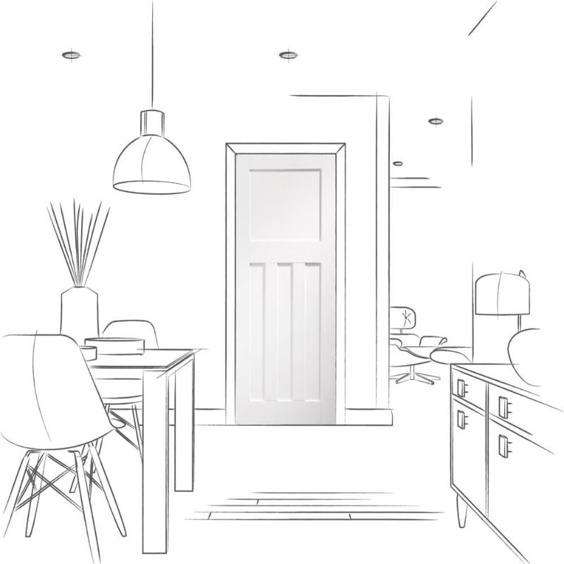 Image for XL Joinery DX Internal White Primed Fire Door 1981 x 686 x 44mm (27")