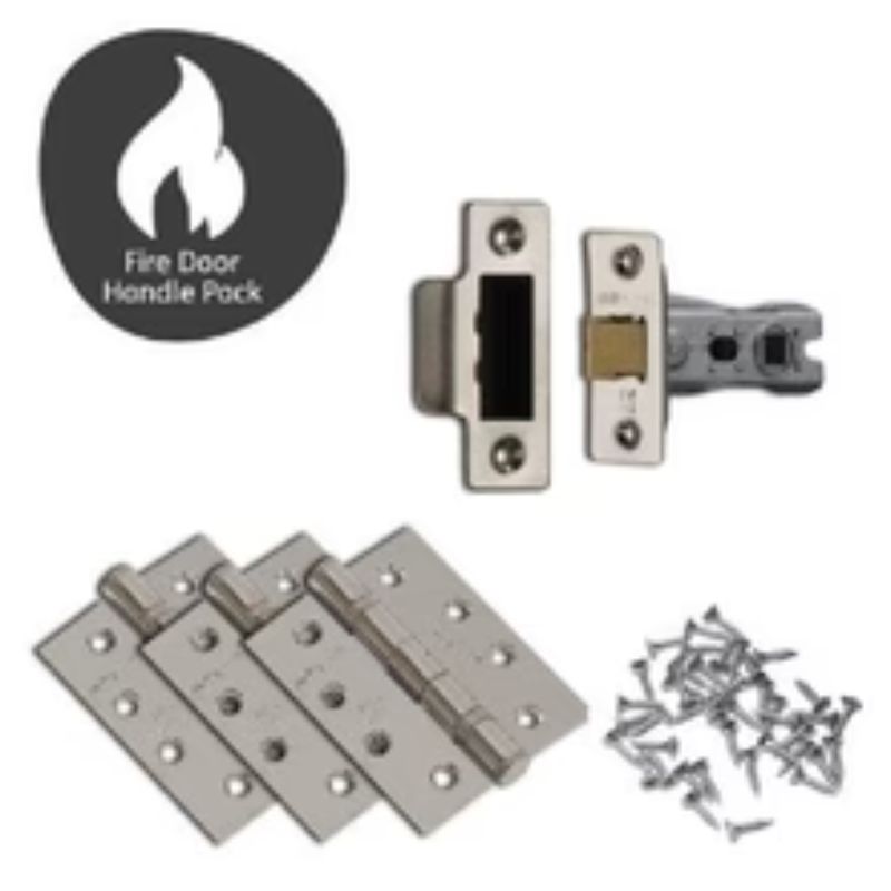 Struma PNP Lever / Round Rose Fire Door Pack - All Sizes