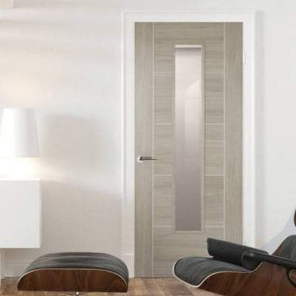 LPD Vancouver Light Grey Laminated Internal Glazed Door
