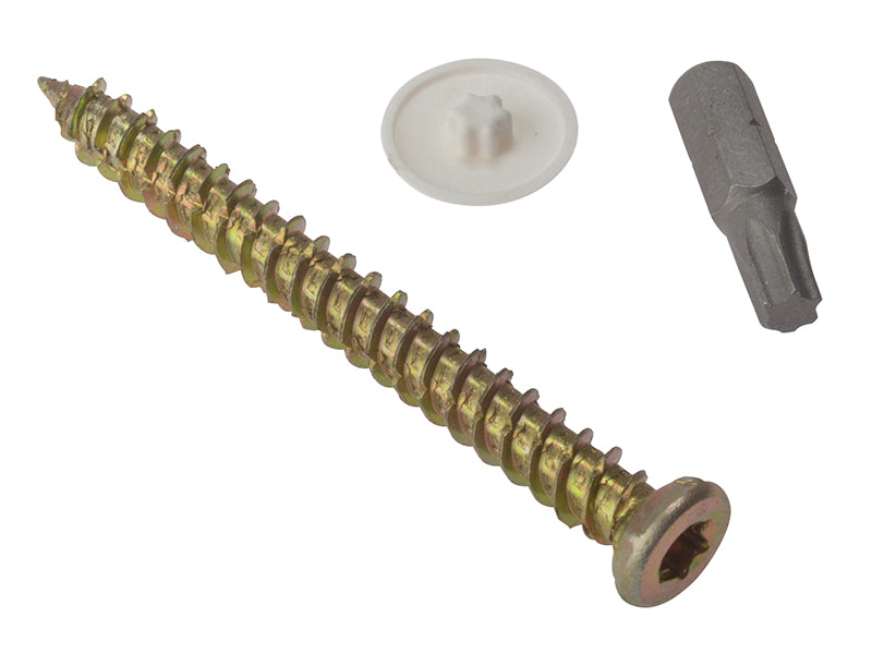 Forgefix Concrete Frame Screw 7.5mm x 92mm - Zinc Yellow (Box of 100)