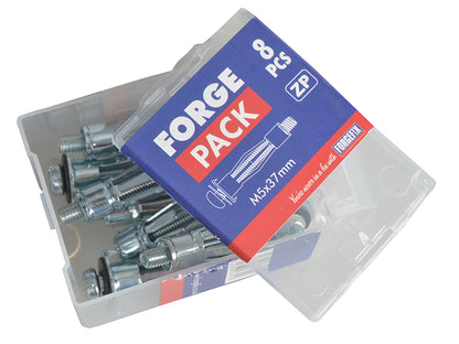 Forgefix Cavity Wall Anchors - M5 X 37mm Zinc Plated - (Box of 100)