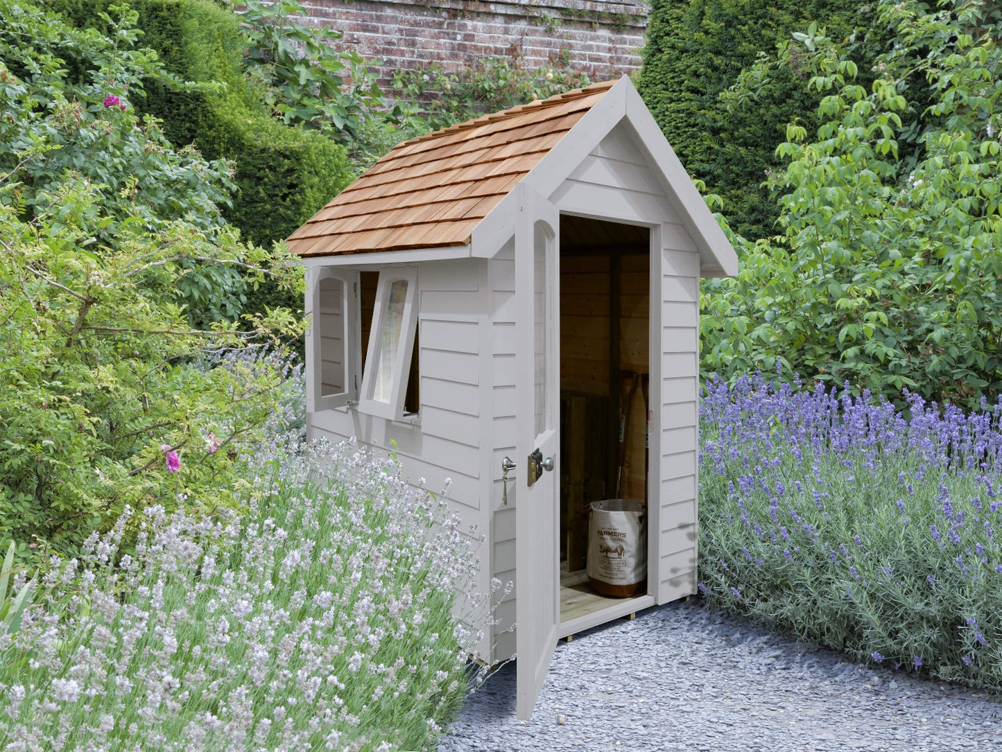 Forest Retreat Redwood Shed Pebble Grey - 6 x 4 ft