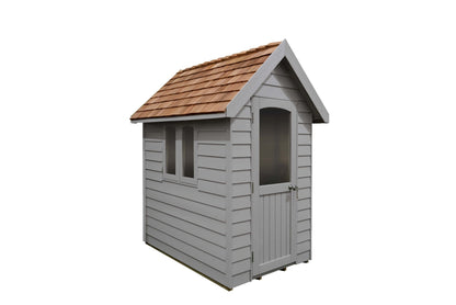 Forest Retreat Redwood Shed Pebble Grey - 6 x 4 ft