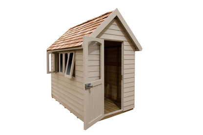 Forest Retreat Redwood Shed Natural Cream - 8 x 5 ft