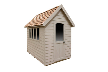 Forest Retreat Redwood Shed Natural Cream - 8 x 5 ft