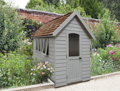 Forest Retreat Redwood Shed Pebble Grey - 8 x 5 ft