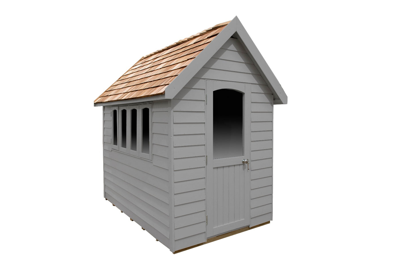 Forest Retreat Redwood Shed Pebble Grey - 8 x 5 ft