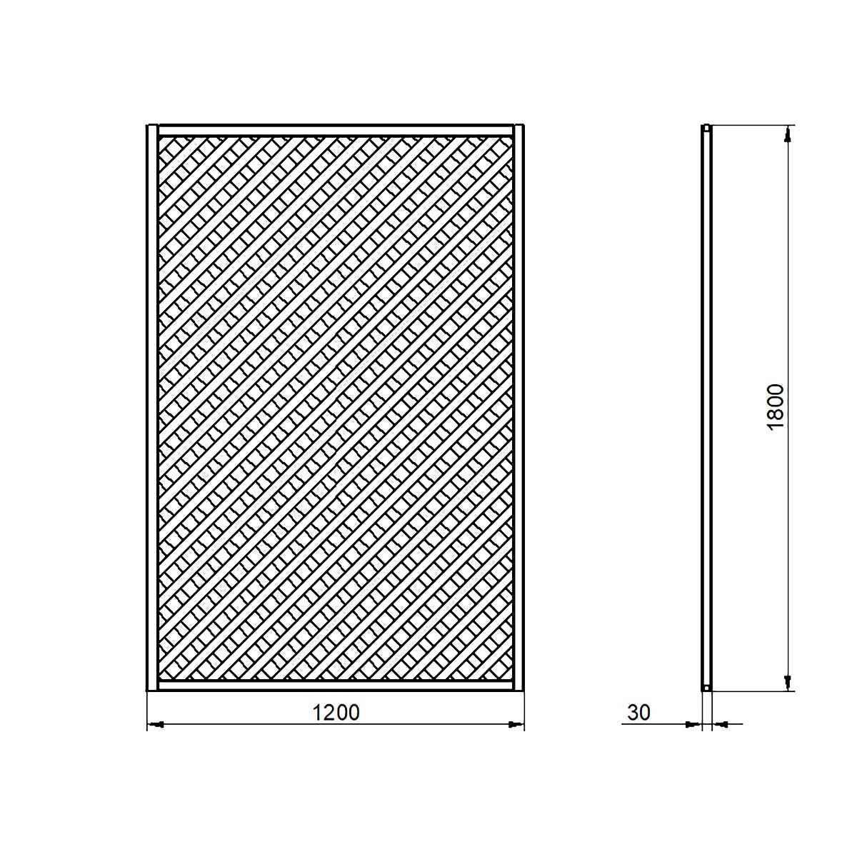 Forest Rosemore Lattice - 180 x 120cm