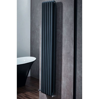 Aqua Adare Vertical Steel Designer Wall-Mounted Radiator 1500mm x 377mm - All Colours