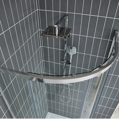 Aquaglass Purity Curved Quadrant Shower Enclosure with 2 Sliding Doors - All Sizes