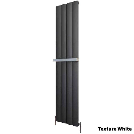 Aqua Azar Vertical Aluminium Designer Radiator Texture White - All Sizes