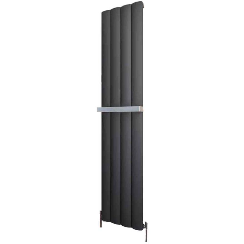 Aqua Azar Vertical Aluminium Designer Radiator Texture Anthracite - All Sizes