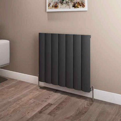 Aqua Azar Horizontal Aluminium Designer Radiator Texture Anthracite - All Sizes