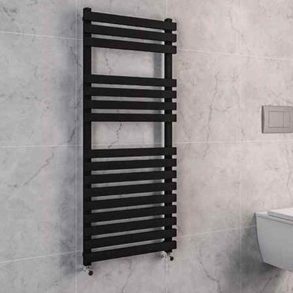 Aqua Cima Designer Towel Rail Texture Black - All Sizes