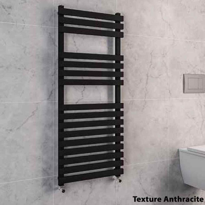 Aqua Cima Designer Towel Rail Texture Anthracite - All Sizes