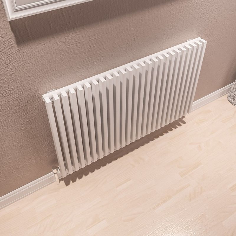 Aqua Desio Horizontal Steel Radiator White - All Sizes