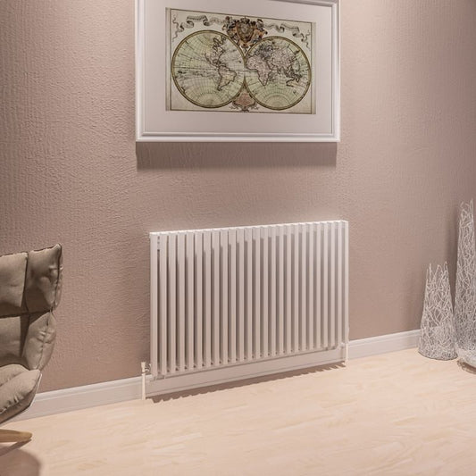 Aqua Desio Horizontal Aqua Steel Radiator White - All Sizes
