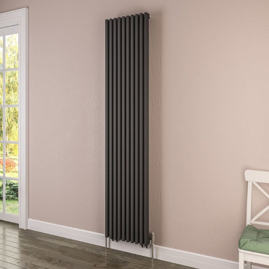 Aqua Desio Vertical Aqua Steel Radiator Texture Anthracite - All Sizes