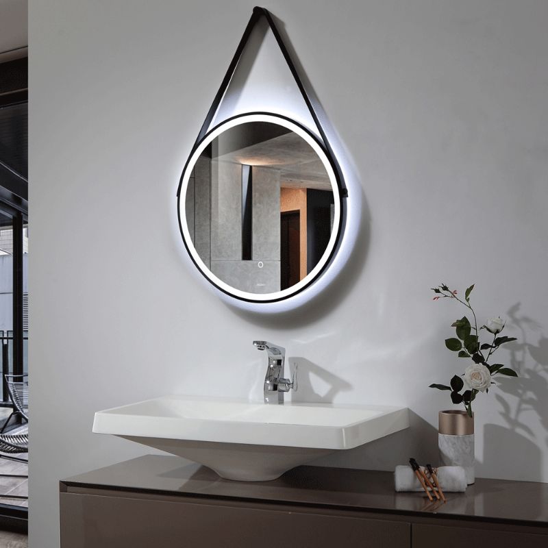 Aqua Halo Mirror 800mm x 800mm - All Colours