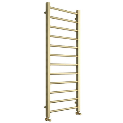 Aqua Mineral Round Bar Towel Rail Brushed Brass - All Sizes