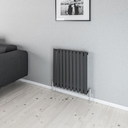 Aqua Moda Horizontal Aqua Steel Radiator (Single) - Texture Anthracite - All Sizes