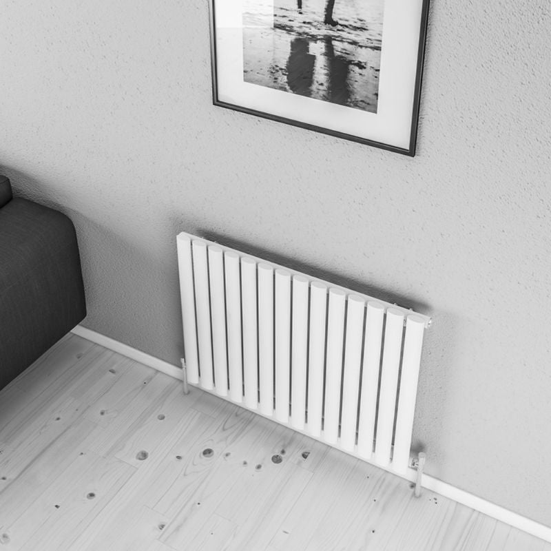 Aqua Moda Horizontal Aqua Steel Radiator (Single) - White - All Sizes