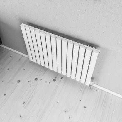 Aqua Moda Horizontal Aqua Steel Radiator (Single) - White - All Sizes