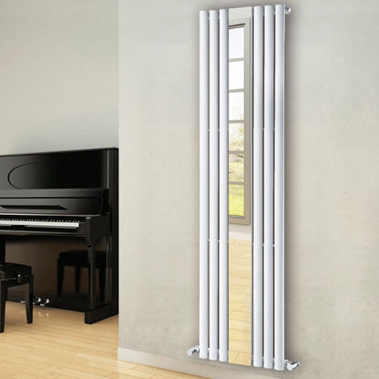 Aqua Moda Vertical Aqua Steel Radiator with Mirror White - All Sizes