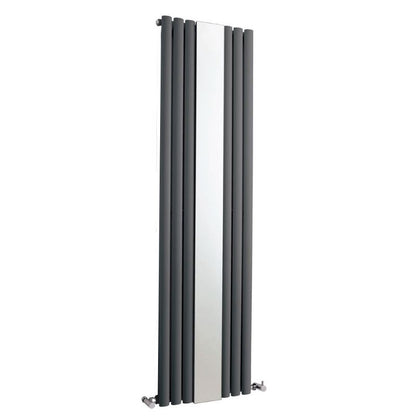 Aqua Moda Vertical Aqua Steel Radiator with Mirror Texture Anthracite - All Sizes