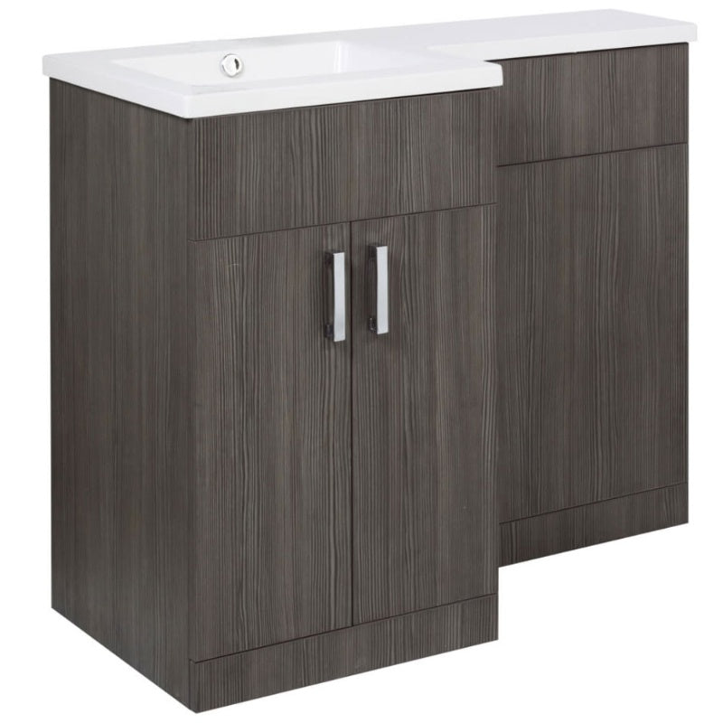 Aqua Aquatrend Petite Complete WC / Storage Furniture Pack (Left Hand Basin) - All Colours