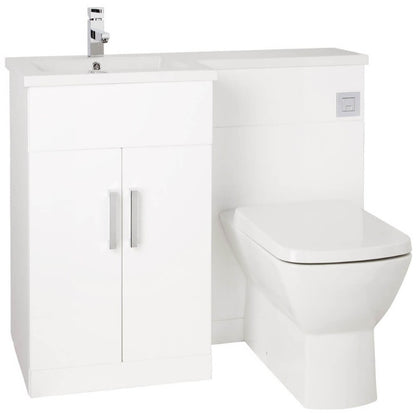 Aqua Aquatrend Petite Complete WC / Storage Furniture Pack (Left Hand Basin) - All Colours